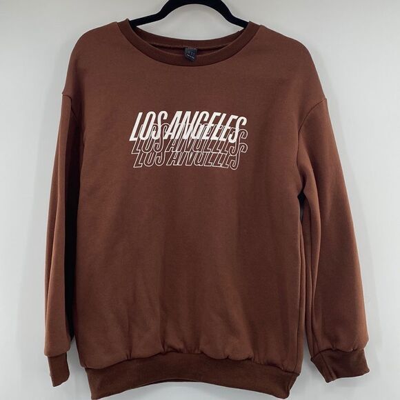 3for$20 SHEIN Brown Los Angels Sweater size: small - Picture 1 of 7